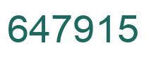 Number 647915 green image