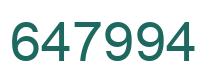 Number 647994 green image