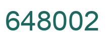 Number 648002 green image