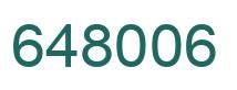 Number 648006 green image