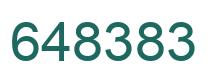Number 648383 green image