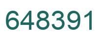 Number 648391 green image