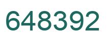 Number 648392 green image