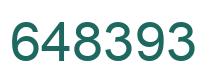 Number 648393 green image