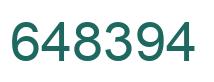 Number 648394 green image