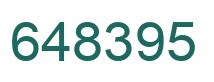 Number 648395 green image