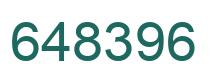 Number 648396 green image
