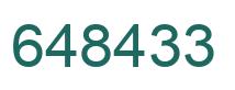Number 648433 green image