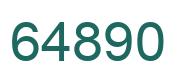 Número 64890 imagen verde
