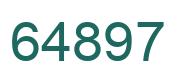 Número 64897 imagen verde