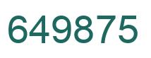 Number 649875 green image