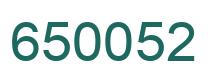 Número 650052 imagen verde