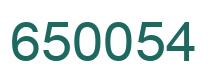 Number 650054 green image