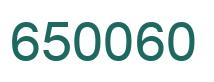 Number 650060 green image