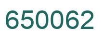 Number 650062 green image