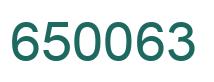 Number 650063 green image