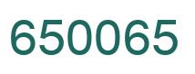 Number 650065 green image