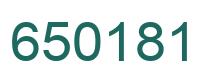 Number 650181 green image