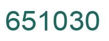Number 651030 green image