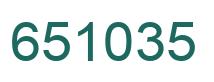 Number 651035 green image