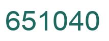 Number 651040 green image