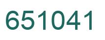 Number 651041 green image