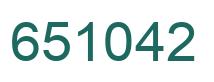 Number 651042 green image