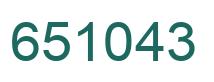 Number 651043 green image