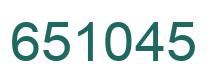 Number 651045 green image