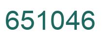 Number 651046 green image