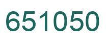 Number 651050 green image