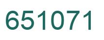 Number 651071 green image