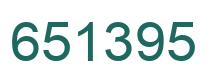 Number 651395 green image