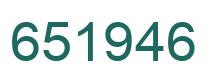 Number 651946 green image