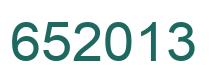 Number 652013 green image