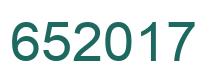 Number 652017 green image
