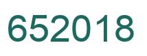 Number 652018 green image