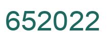 Número 652022 imagen verde