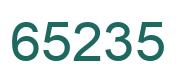 Number 65235 green image