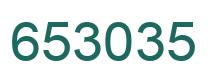 Number 653035 green image