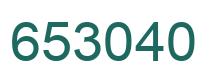 Number 653040 green image