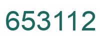 Number 653112 green image