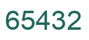 Number 65432 green image