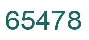 Number 65478 green image
