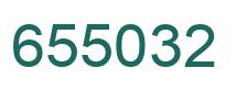 Number 655032 green image