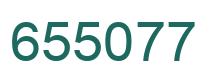 Number 655077 green image