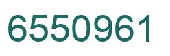 Number 6550961 green image
