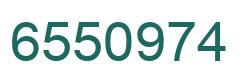 Number 6550974 green image