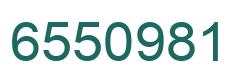 Number 6550981 green image