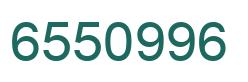 Number 6550996 green image